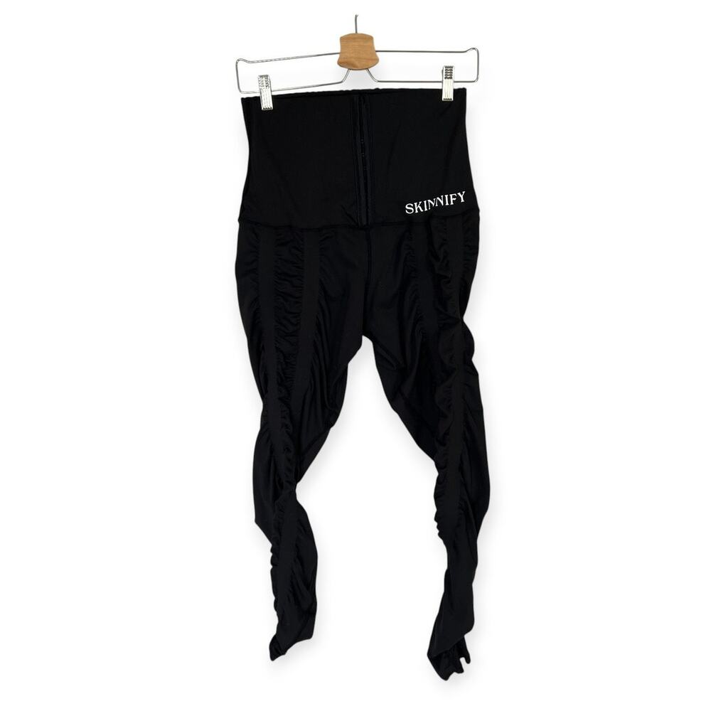 Skinnify Resistance Band Leggings Size XXL Black Athletic Workout Gym Slimming